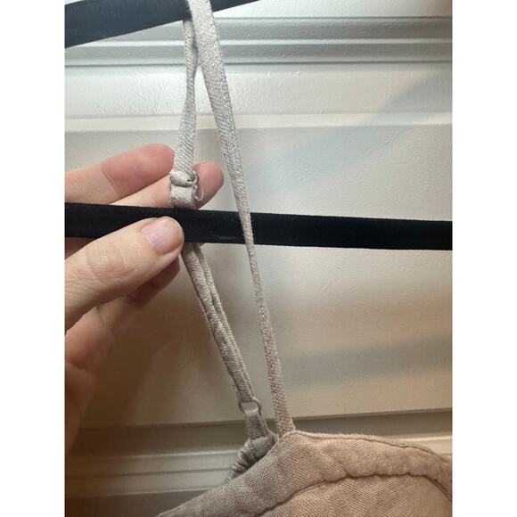 Band of the Free Linen Corset Maxi Dress Medium Floral Spring Beach Slit Dress - Picture 5 of 13